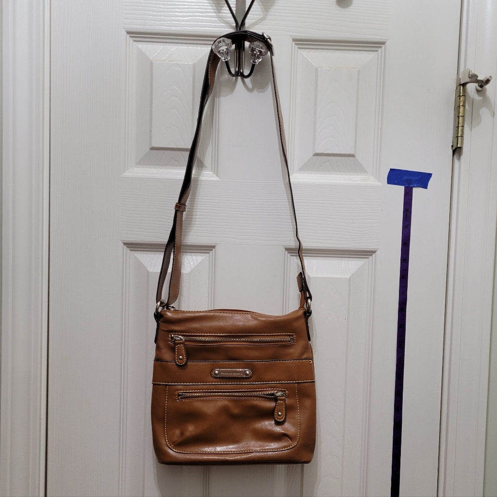 Franco Sarto Tan Leather Crossbody Bag